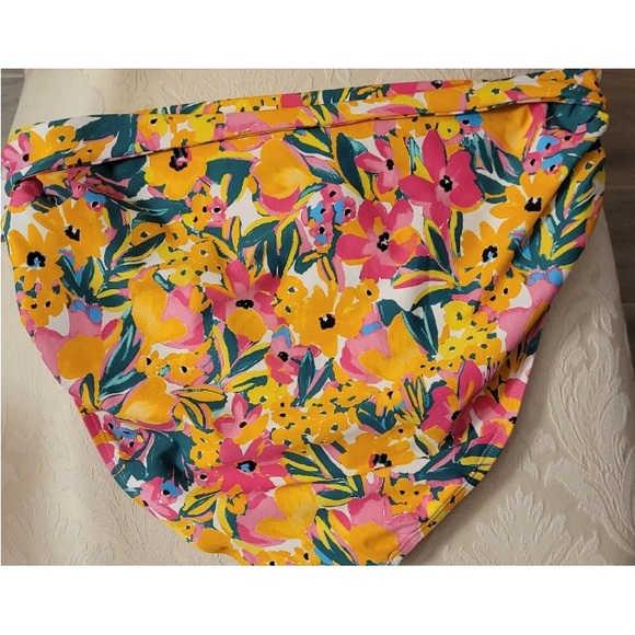 Anne Cole swim suit 2 pc sunshine floral XXL bathing suit top and XL Bottoms NWT - Picture 11 of 15